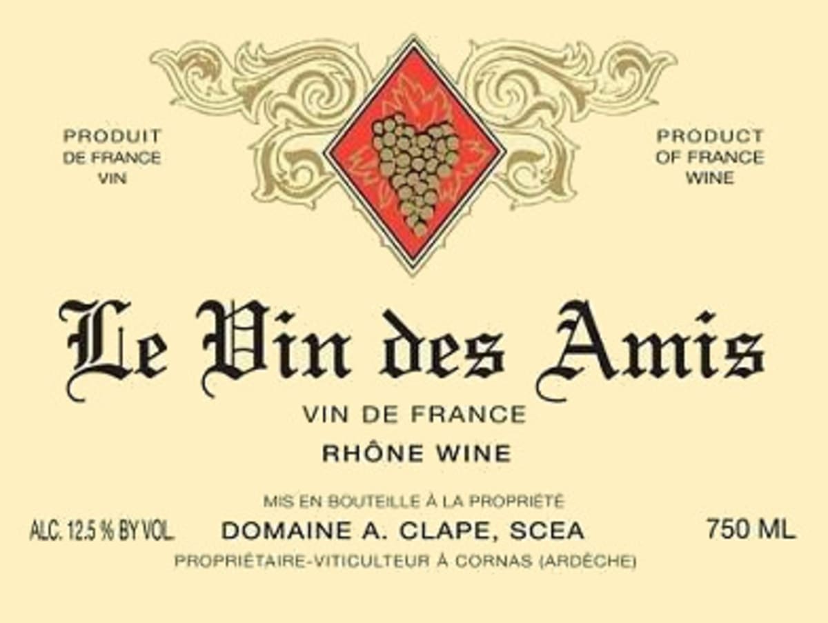 Auguste Clape Vin des Amis Rouge 2013 Front Label