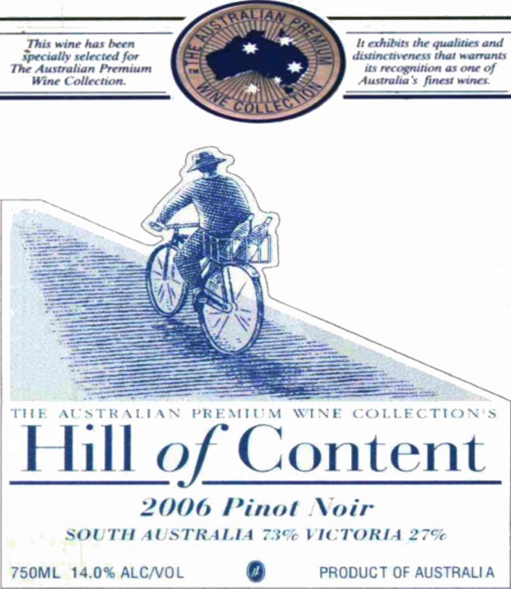 Hill of Content Pinot Noir 2006 Front Label