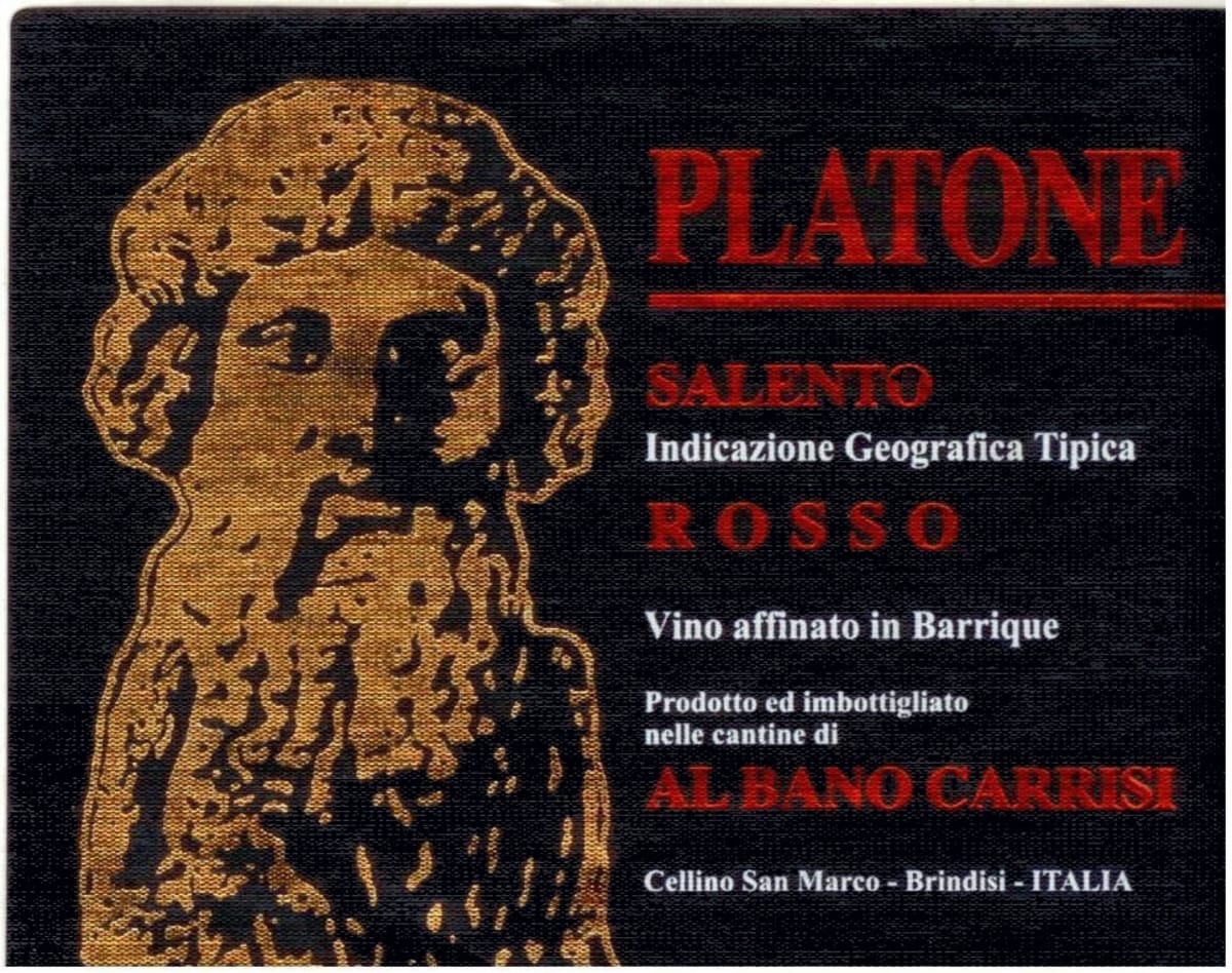 Tenute Al Bano Carrisi Salento Platone Rosso 2007 Front Label