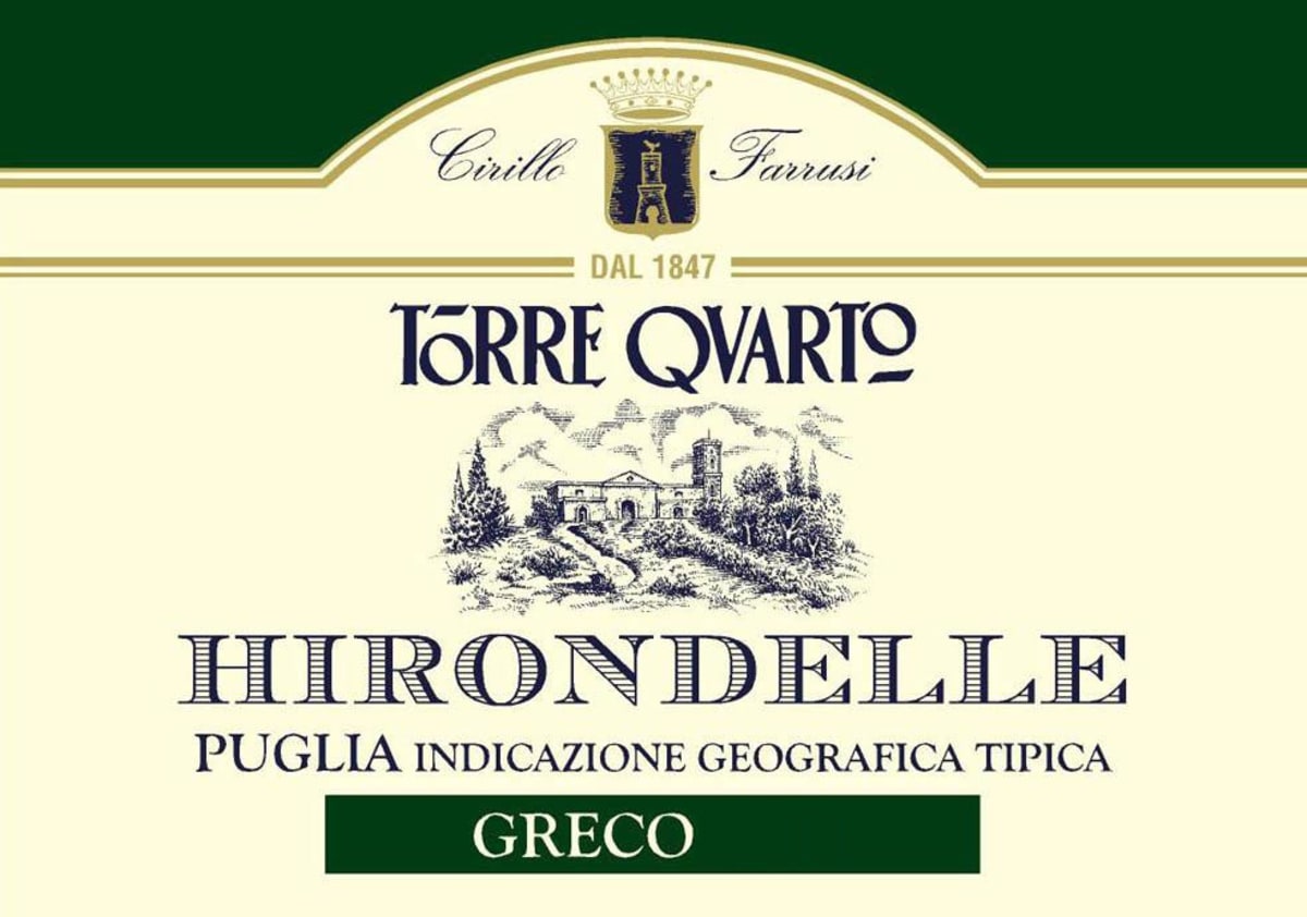 Torre Quarto Hirondelle Greco 2013 Front Label
