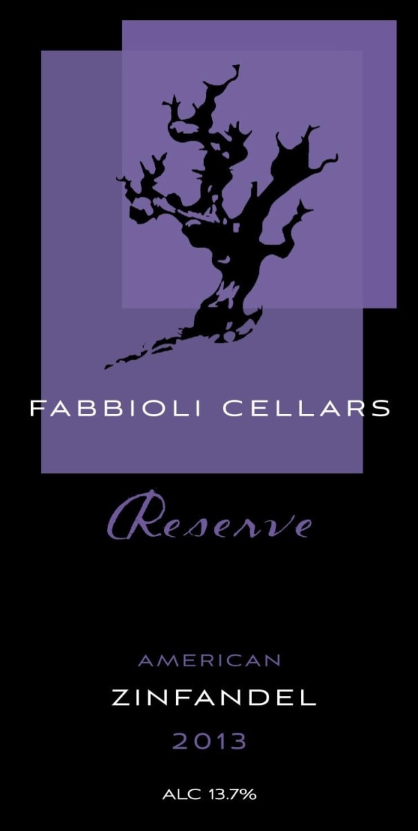 Fabbioli Cellars Reserve Zinfandel 2013 Front Label