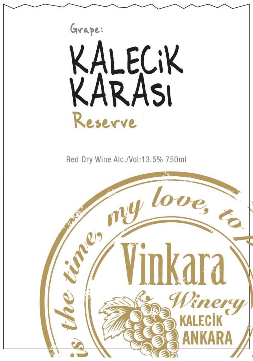 Vinkara Wines Mahzen Reserve Kalecik Karasi 2013 Front Label