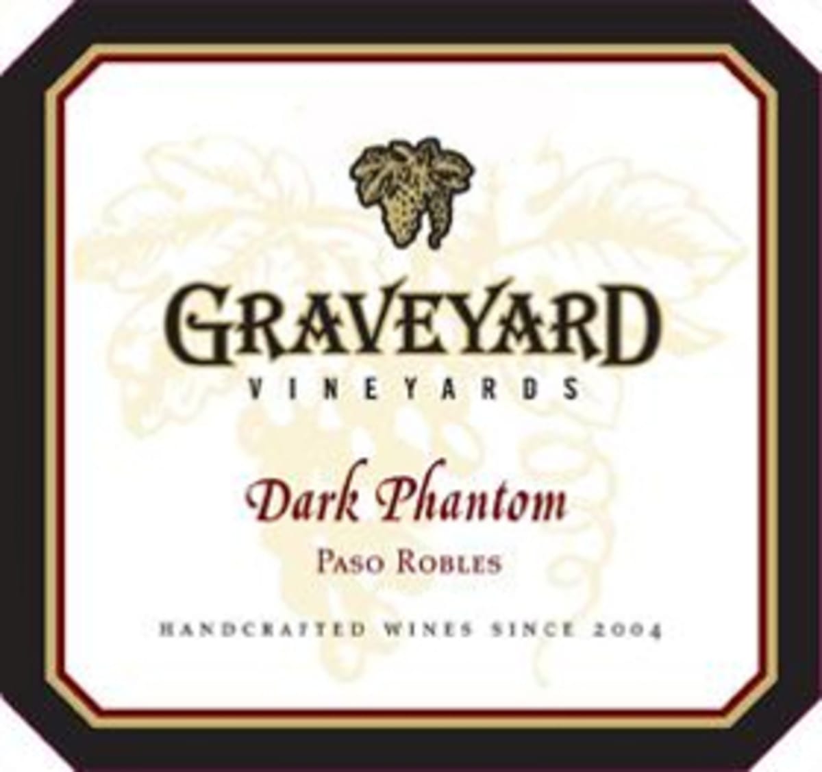 Graveyard Vineyards Dark Phantom Petite Sirah 2012 Front Label