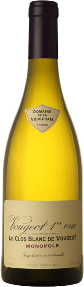 Domaine de la Vougeraie Vougeot Le Clos Blanc de Vougeot Monopole Premier Cru 2015 Front Bottle Shot