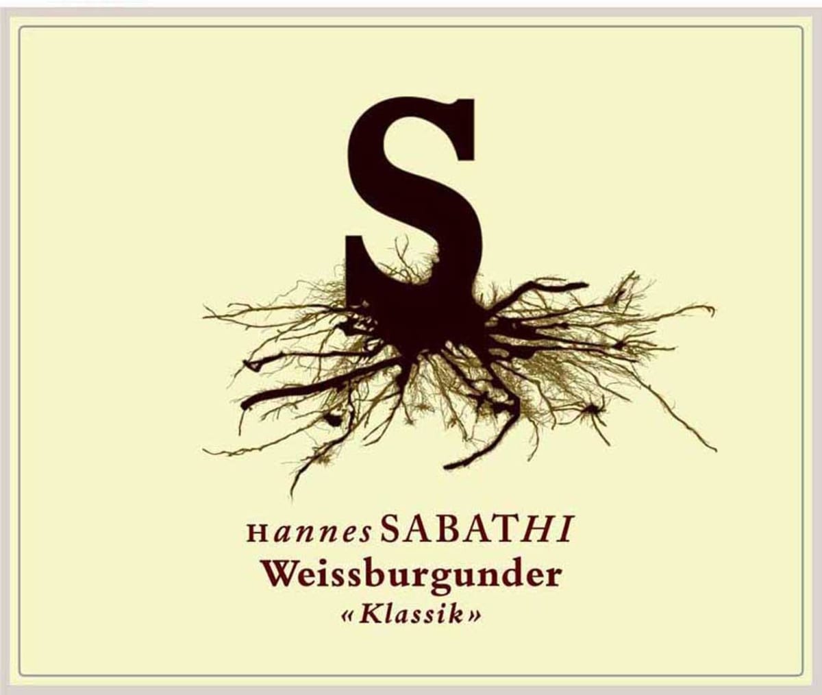 Weingut Hannes Sabathi Klassik Weissburgunder 2015 Front Label