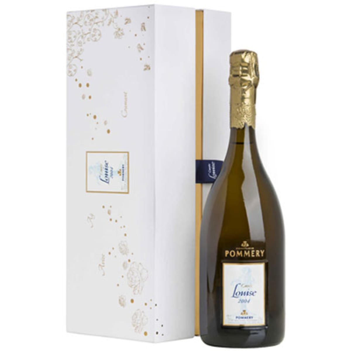 Pommery Cuvee Louise with Gift Box 2004 Front Bottle Shot