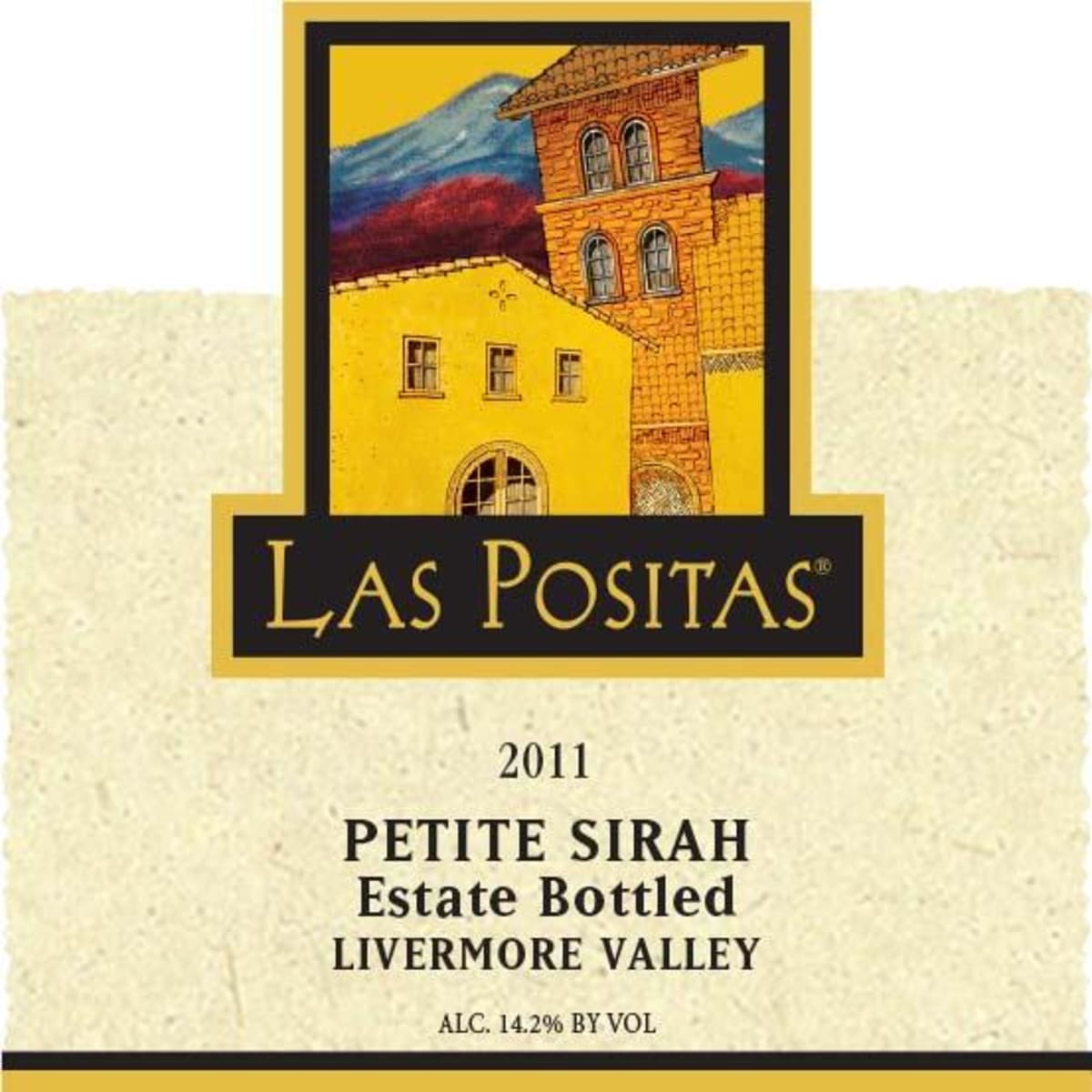 Las Positas Vineyards Estate Petite Sirah 2011 Front Label