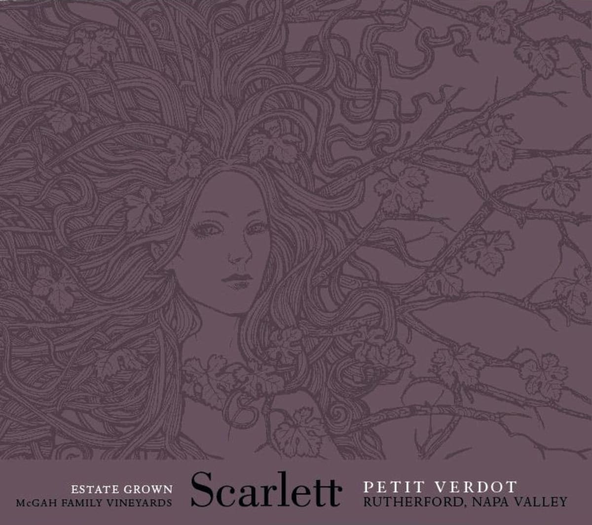 Scarlett McGah Family Vineyard Petit Verdot 2012 Front Label