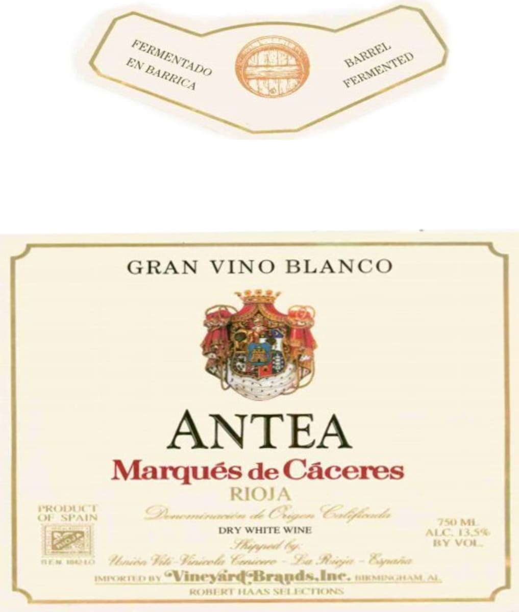 Marques de Caceres Antea Barrel Fermented 2010 Front Label