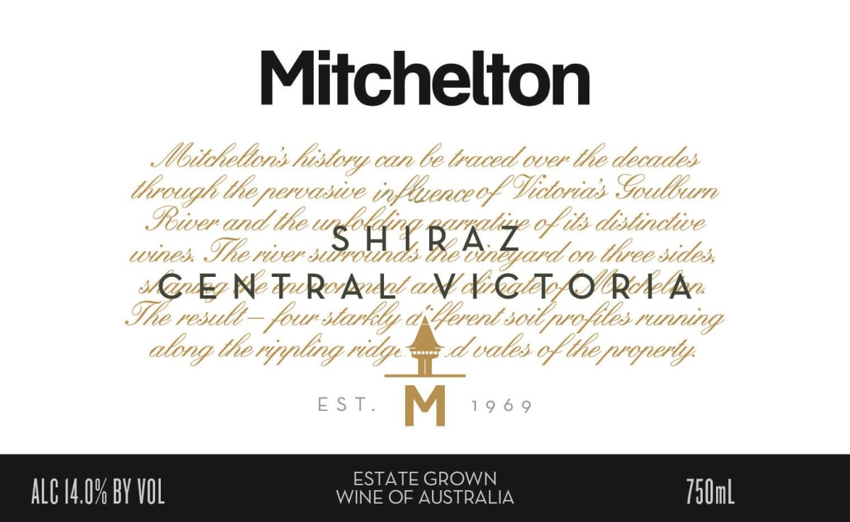 Mitchelton Mitchelton Shiraz 2012 Front Label