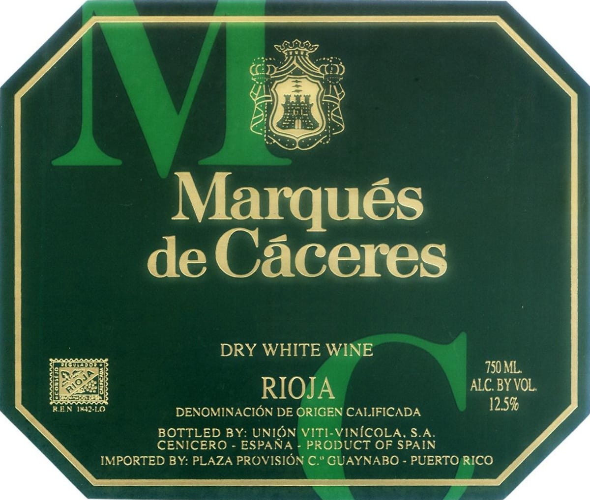 Marques de Caceres Rioja Blanco 2013 Front Label