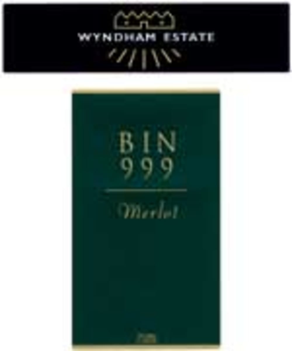 Wyndham Bin 999 Merlot 2001 Front Label