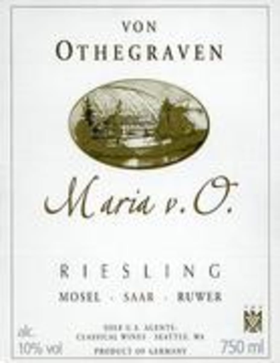 Von Othegraven Maria Von O. Riesling 2001 Front Label