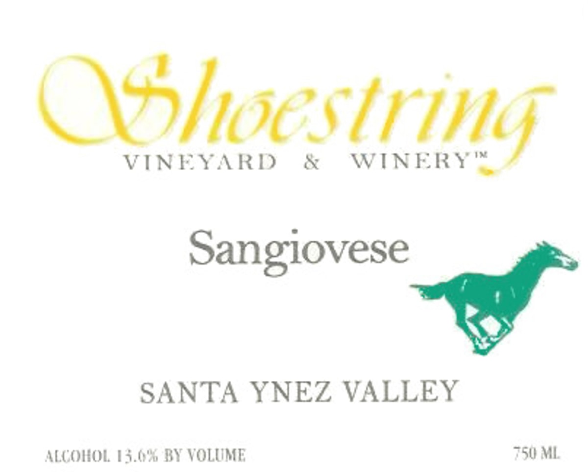 Shoestring Winery Sangiovese 2006 Front Label