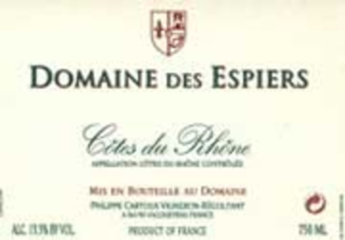 Dom. des Espiers Cotes du Rhone Villages Sablet 2000 Front Label