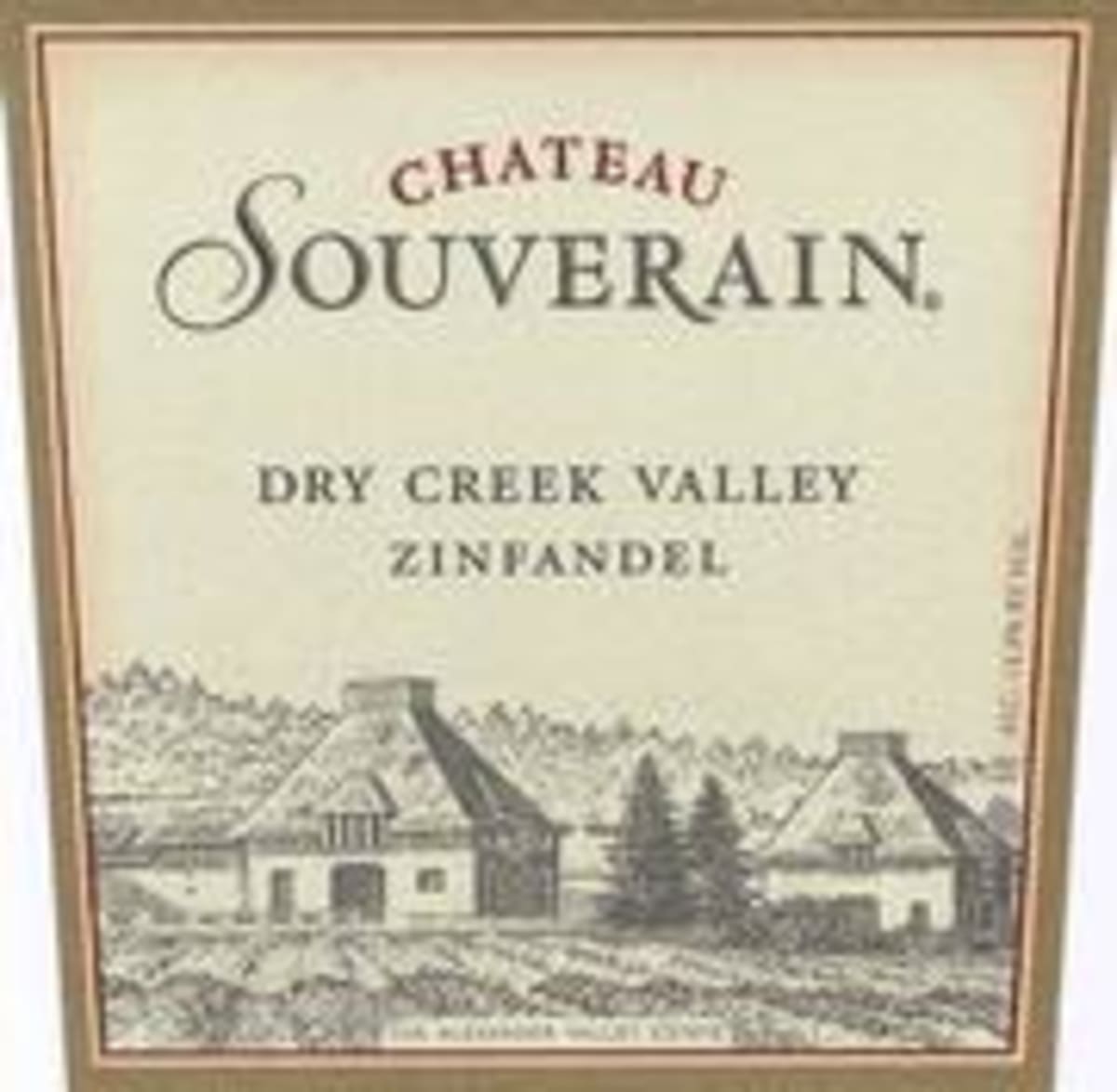 Chateau Souverain Dry Creek Valley Zinfandel 2001 Front Label