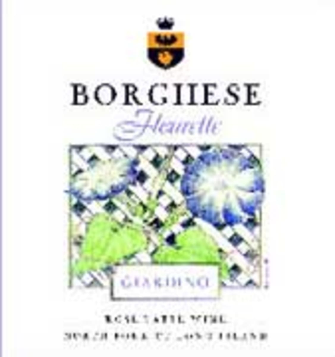 Castello di Borghese Fleurette Rose Front Label