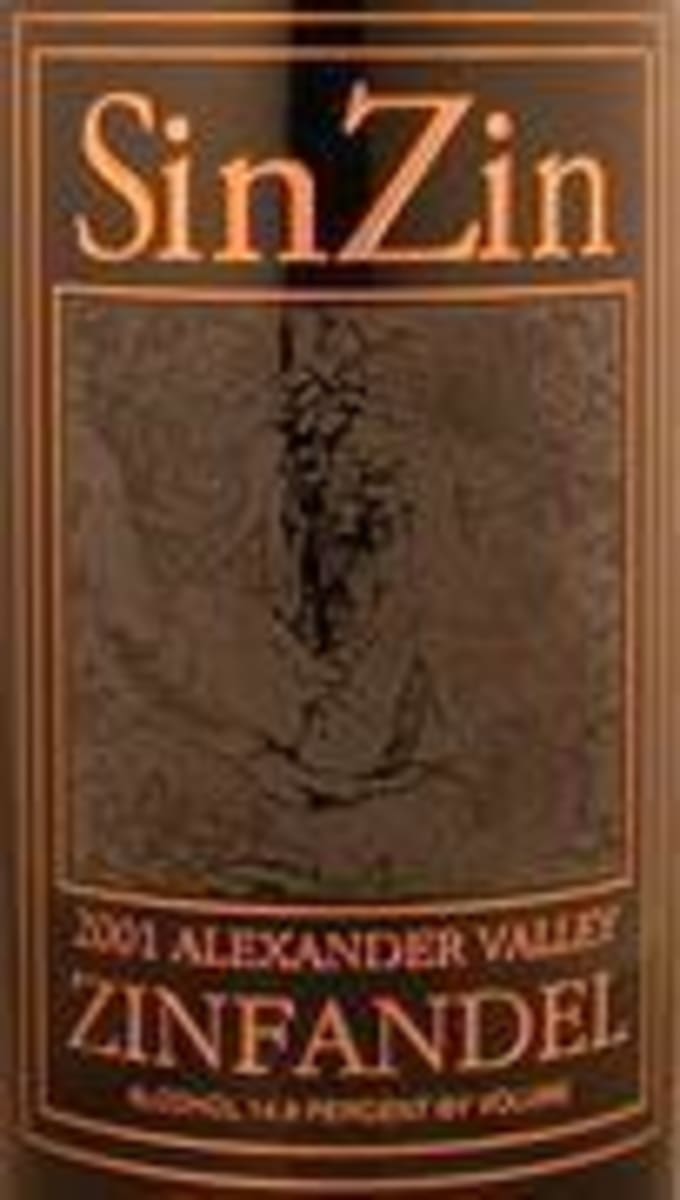 Alexander Valley Vineyards Sin Zin Zinfandel 1.5L (Etched Bottle) 2001
