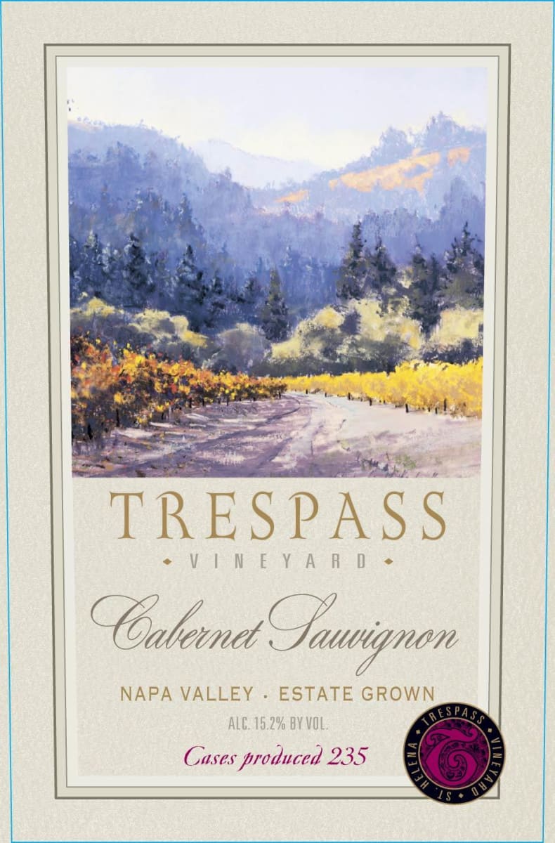 Trespass Vineyard Cabernet Sauvignon 2012 Front Label