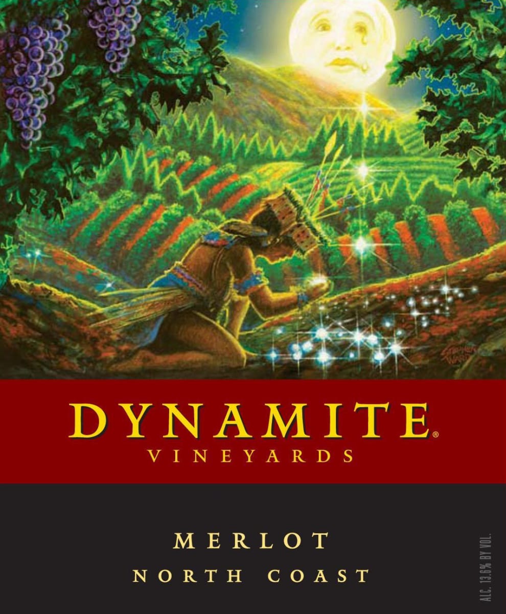 Dynamite Vineyards Merlot 2014  Front Label