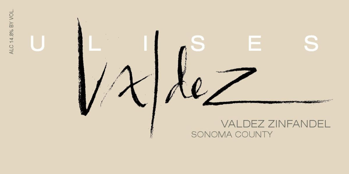 Valdez Family Winery Zinfandel 2012 Front Label