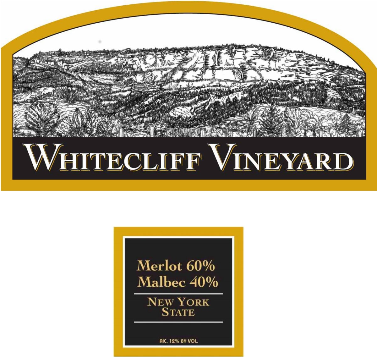 Whitecliff Vineyard & Winery Merlot - Malbec 2013 Front Label
