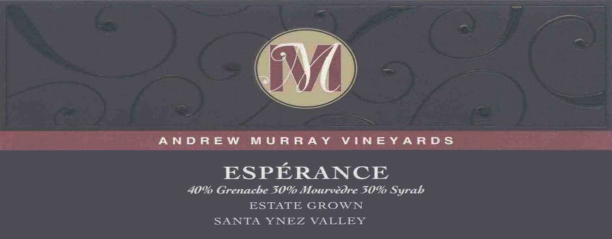 Andrew Murray Esperance Red Blend 2004 Front Label