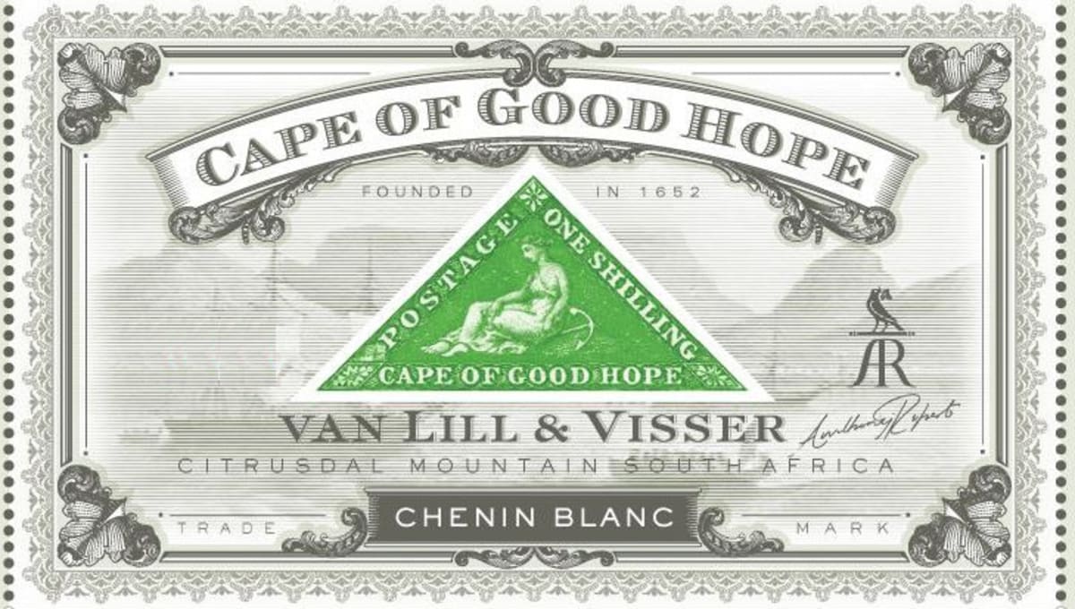 Anthonij Rupert Cape of Good Hope Van Lill & Visser Chenin Blanc 2012 Front Label