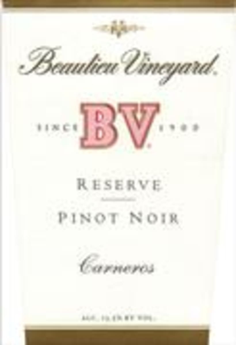 Beaulieu Vineyard Carneros Reserve Pinot Noir 1997 Front Label