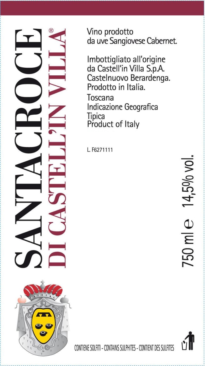 Castell'in Villa Santacroce 2007 Front Label