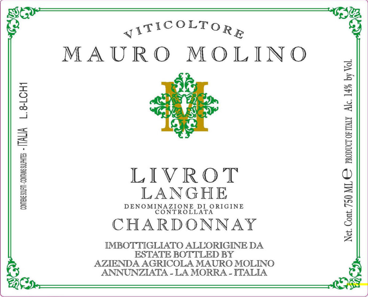 Mauro Molino Livrot Langhe Chardonnay 2008 Front Label