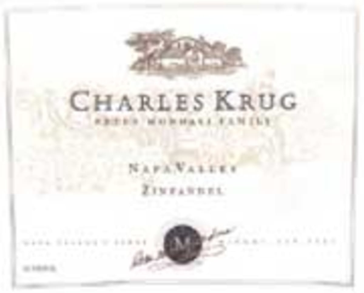 Charles Krug Napa Valley Zinfandel 2000 Front Label