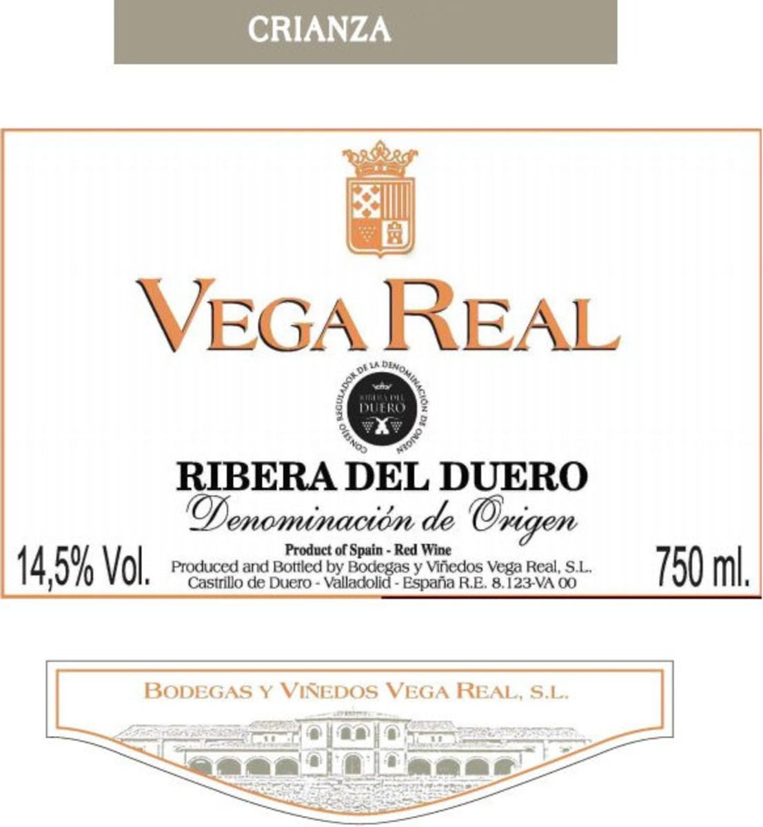 Barbadillo Vega Real Crianza 2011 Front Label