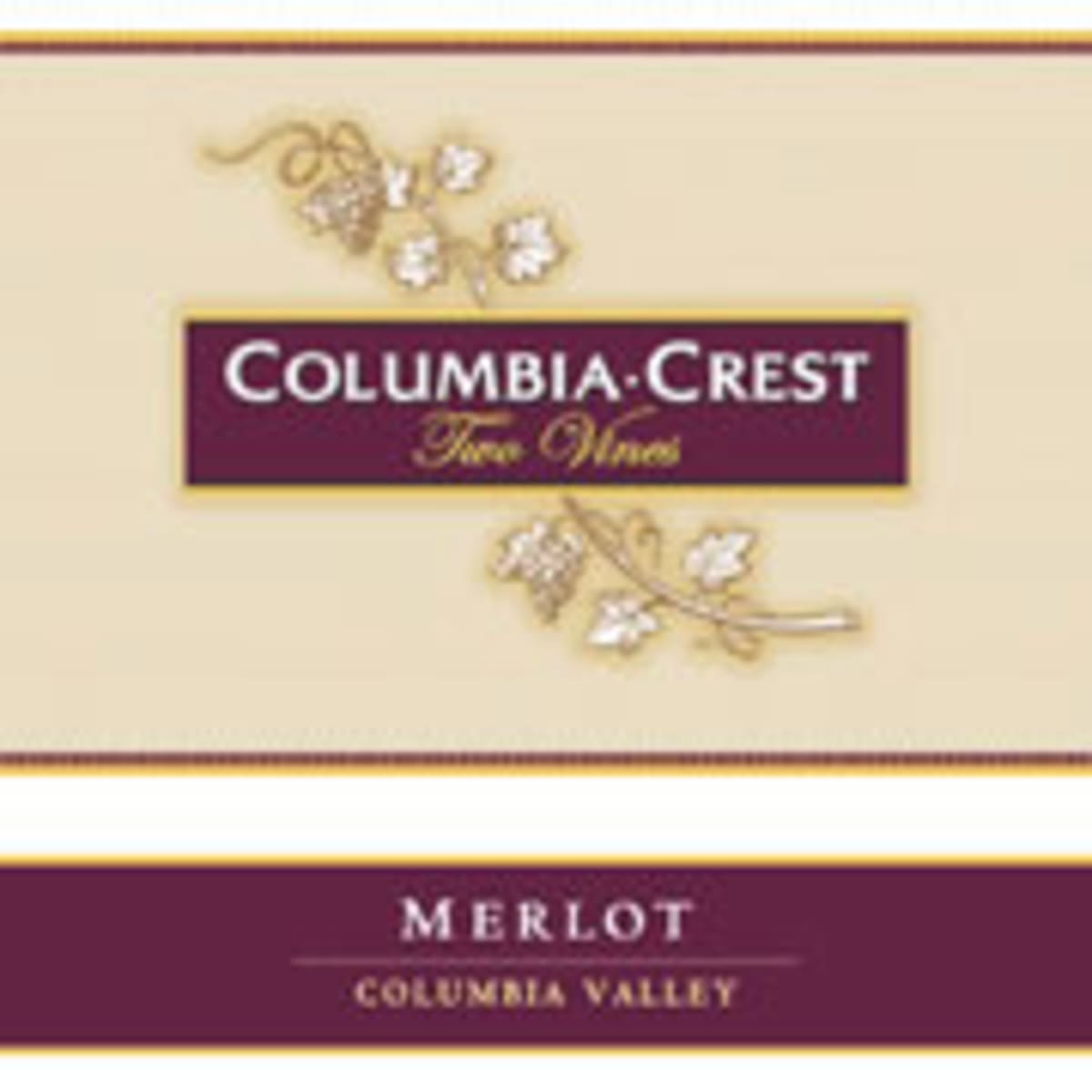 Two Vines Columbia Valley Merlot 2001 Front Label