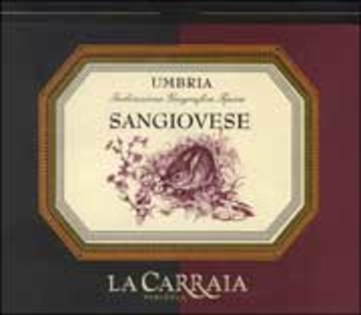 La Carraia Sangiovese Dell Umbria 2003 Front Label