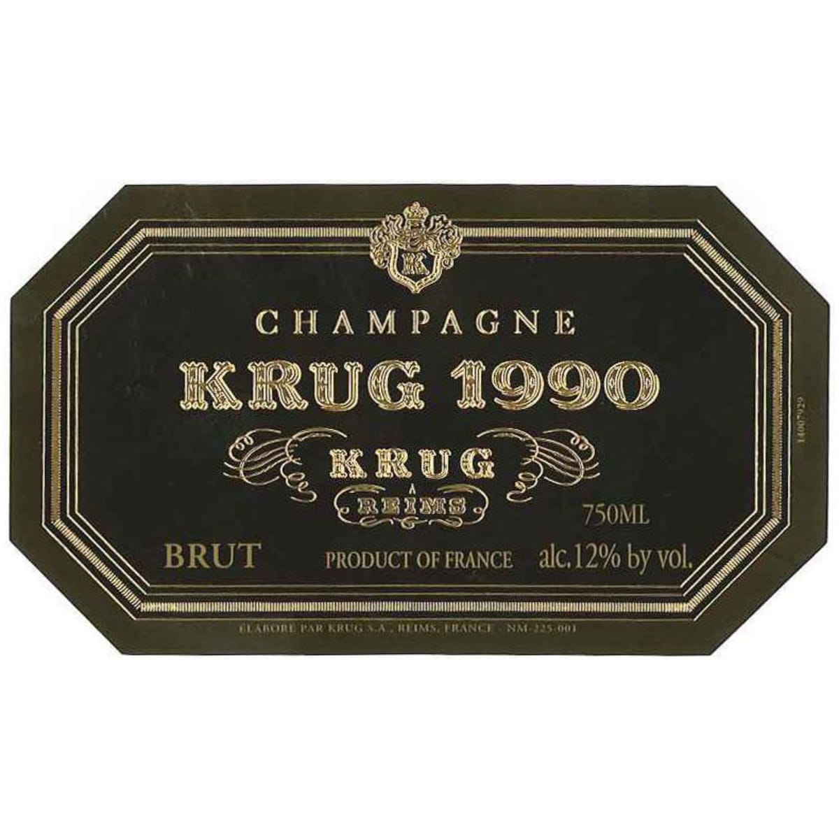 Krug Brut 1990 Front Label