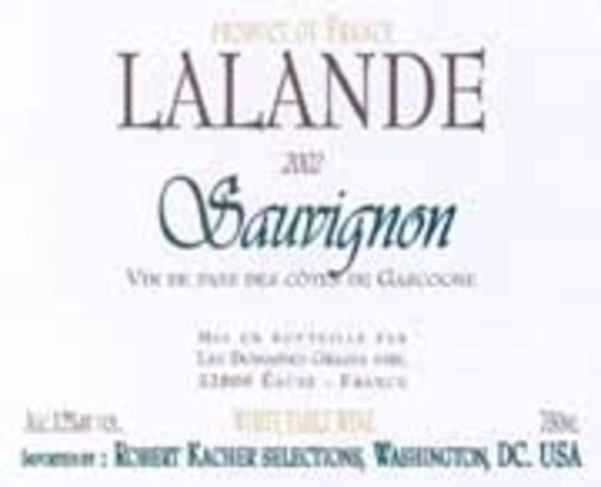 De Lalande Sauvignon Blanc 2002 Front Label