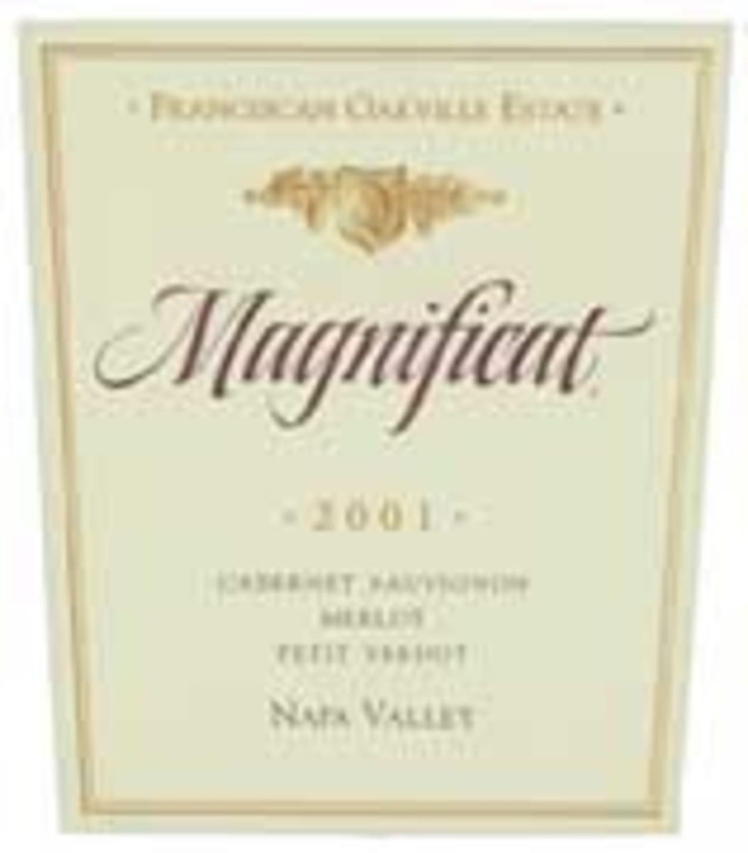 Franciscan Estate Magnificat 2001 Front Label