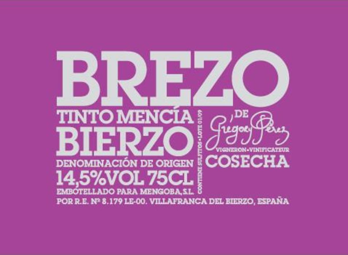 Mengoba Brezo Mencia 2012 Front Label