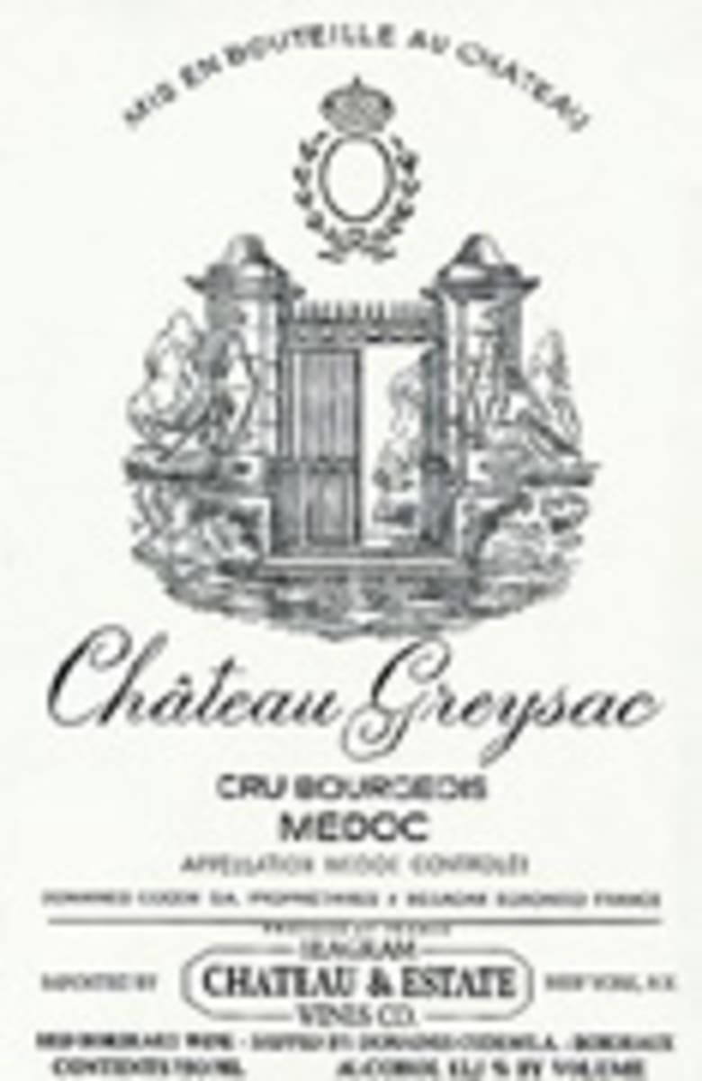 Chateau Greysac  2000 Front Label