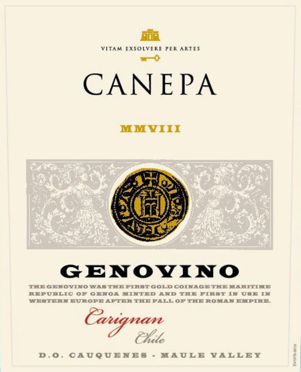 Canepa Genovino Carignan 2012 Front Label