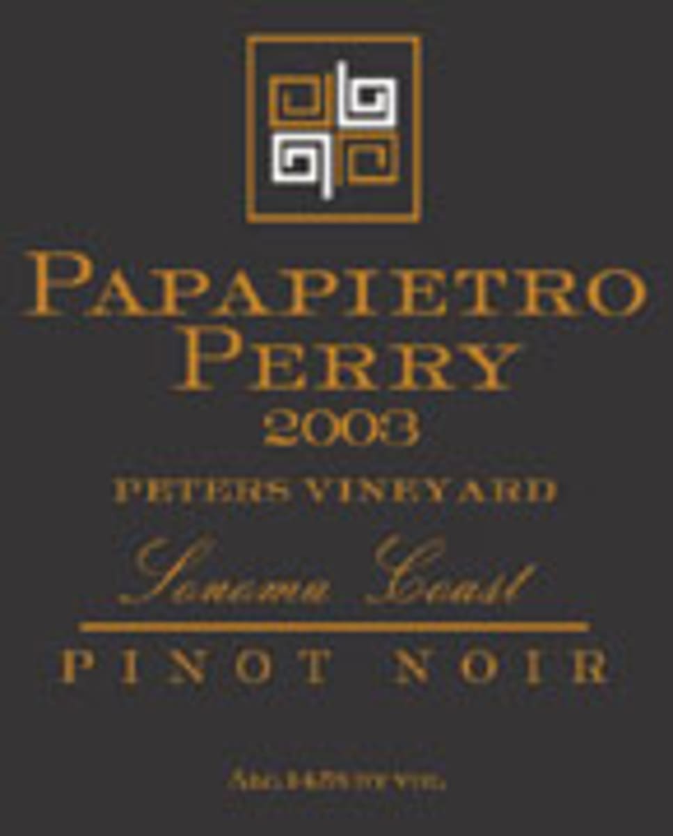 Papapietro Perry Peters Vineyard Pinot Noir 2003 Front Label