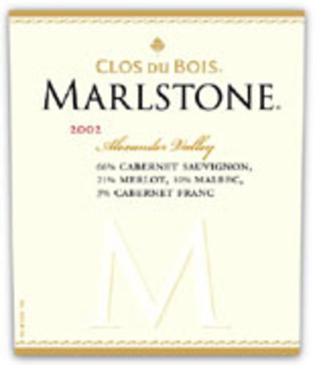 Clos du Bois Marlstone 2002 Front Label