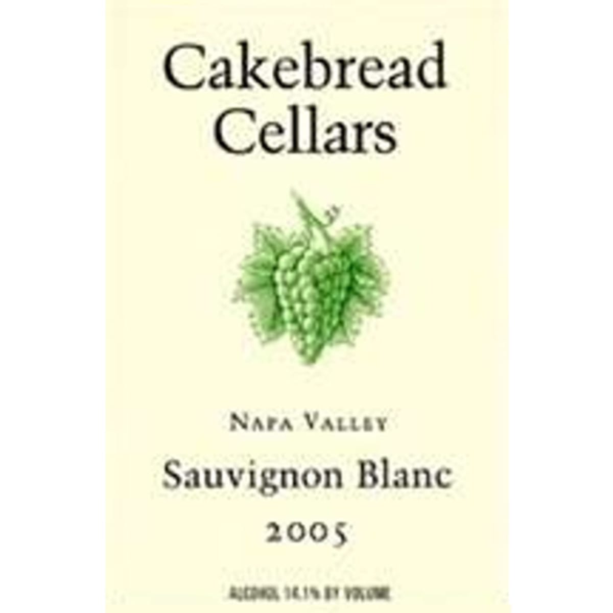 Cakebread Sauvignon Blanc 2005 Front Label