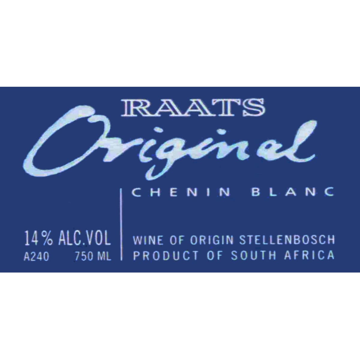 Raats Original Chenin Blanc 2005 Front Label