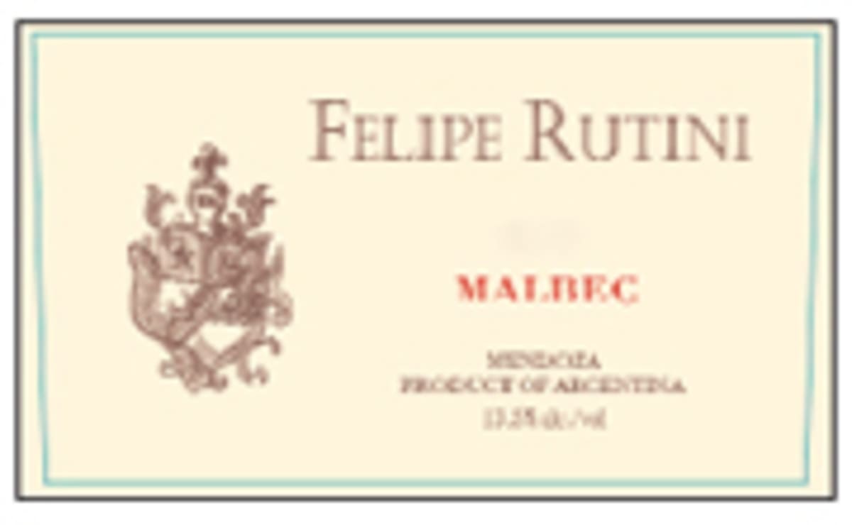 Rutini Malbec 2004 Front Label