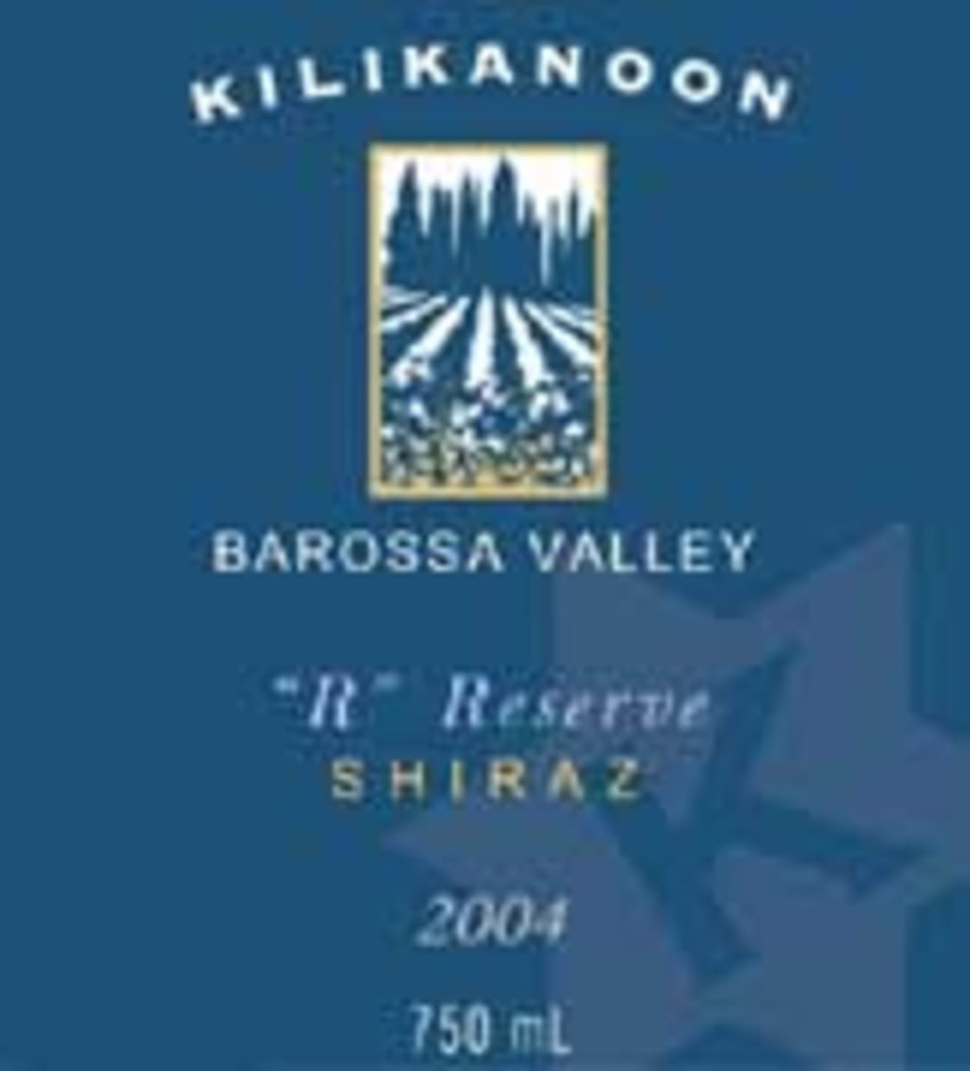 Kilikanoon R Reserve Shiraz  2004 Front Label