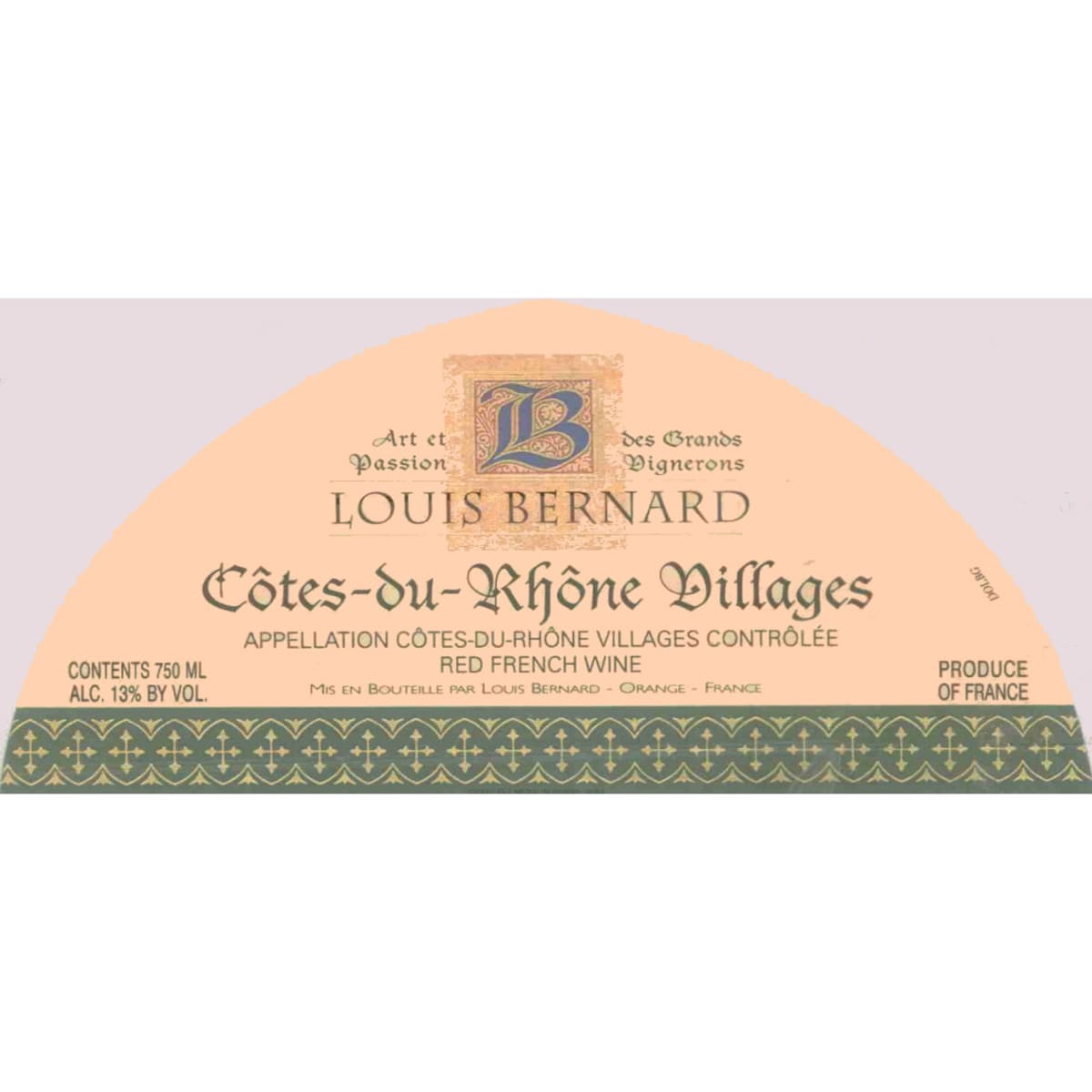 Louis Bernard Cotes du Rhone Villages 2005 Front Label