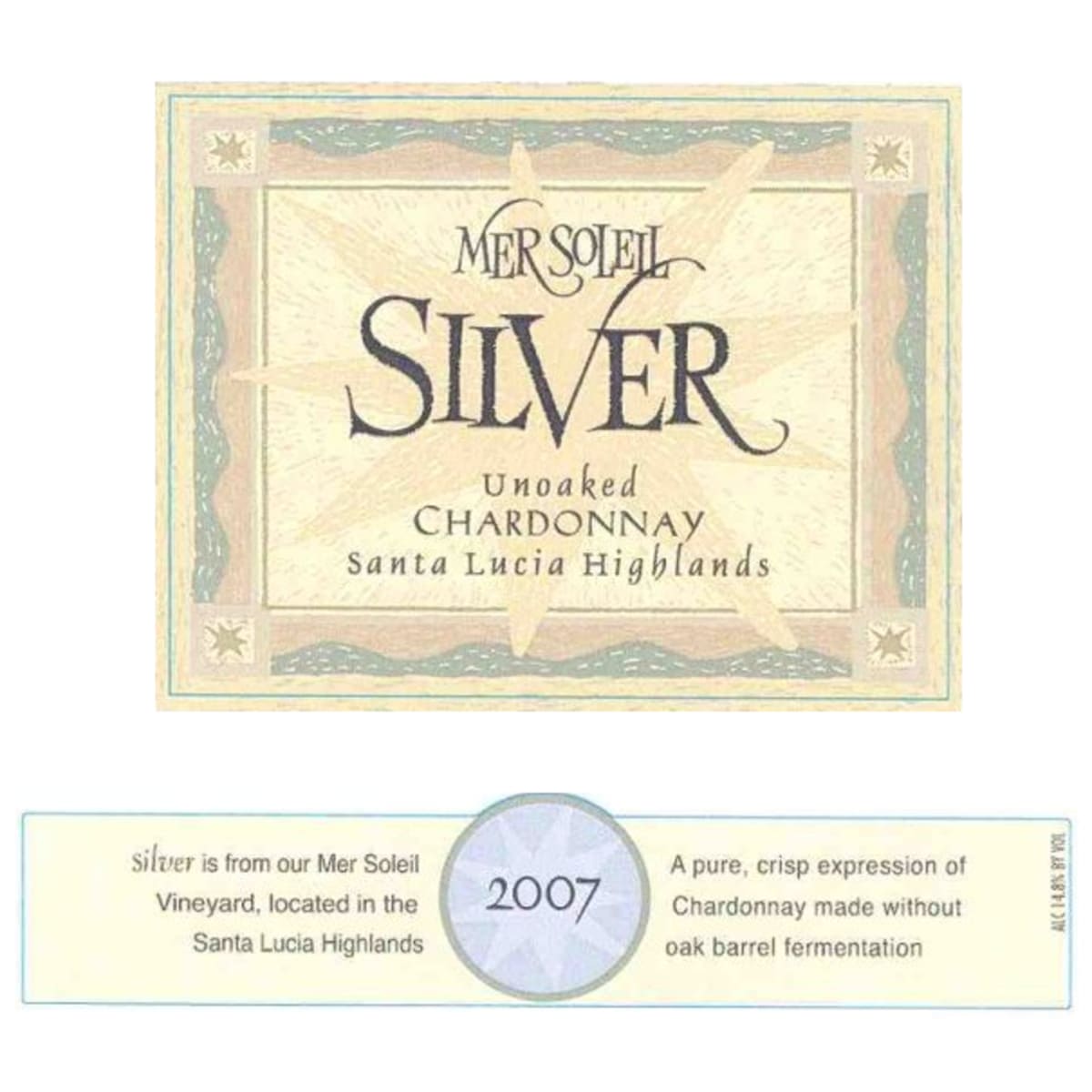 Mer Soleil Silver Unoaked Chardonnay 2007 Front Label