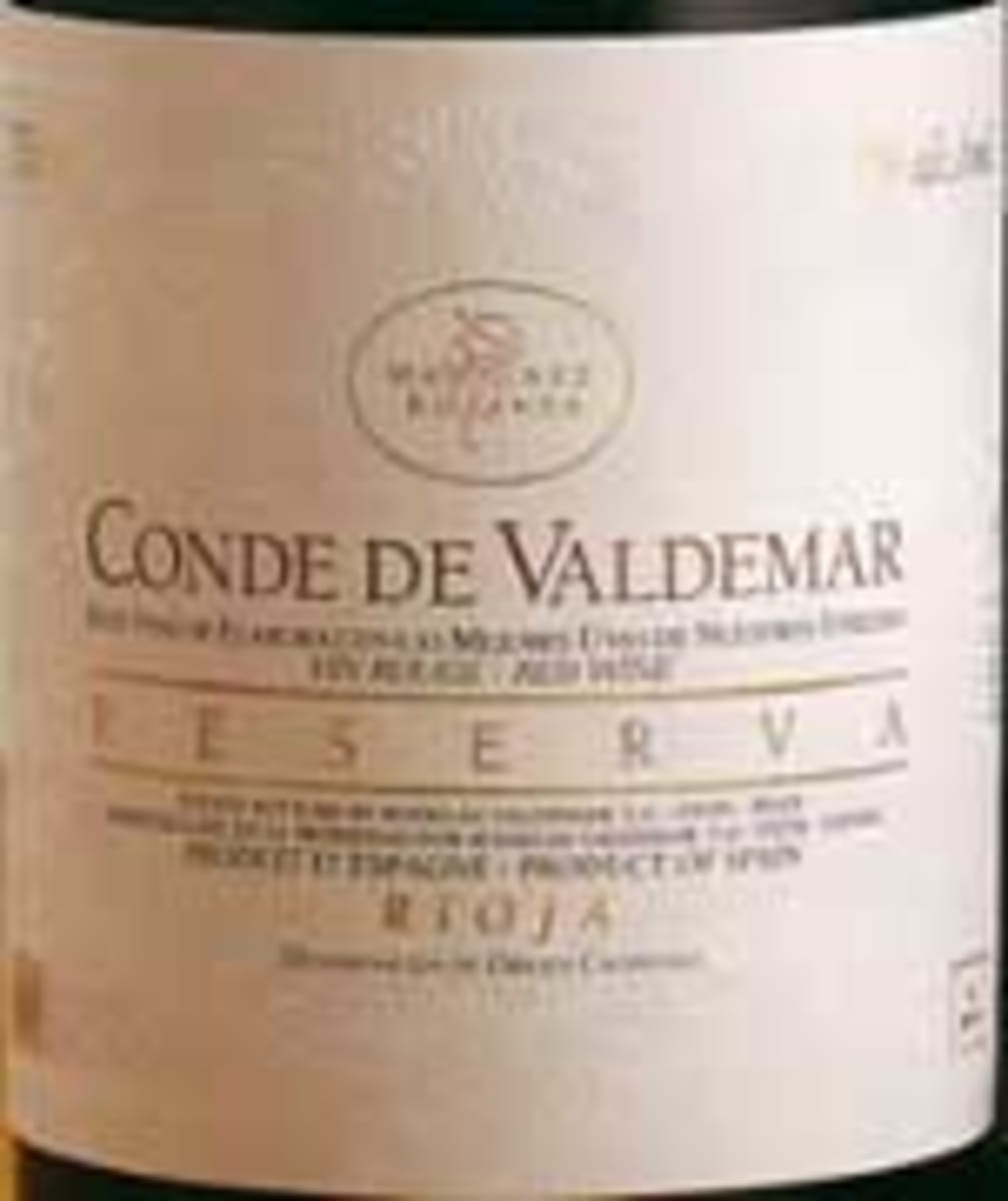 Bodegas Valdemar Conde de Valdemar Reserva 2002 Front Label